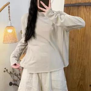 패브릭픽 빈티지 가을 여친 면 니트 러시 기모 스크래치 티셔츠 폴라티 반폴라 탑 HO3