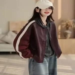 와칸다 여성용 가을 슬림핏 트렌드 코트 야구복 잠바 상의 재킷 집업야구항공 KKE3