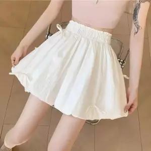 EAMT 여자 치마 바지 볼륨감 셔링 꽃봉오리 반 스커트 여름 캐주얼 퍼프 블루밍 YJ2