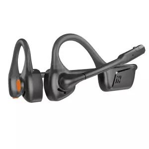 eppfun 오픈 이어 공기 전도 Bluetooth 헤드폰 aptX-LL 붐 마이크 및 음소거 버튼 운전 전화 통화 사무실용