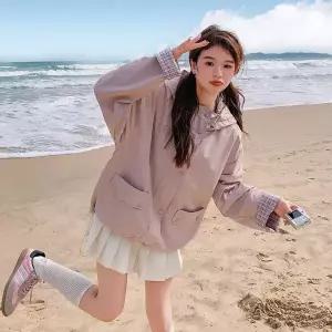 후드 여자점퍼 봄옷 항공 야구 집업 트렌치 코트 원템1