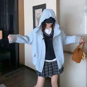 야구 봄옷 트렌치 항공 집업 후드 코트 여자점퍼 원템1