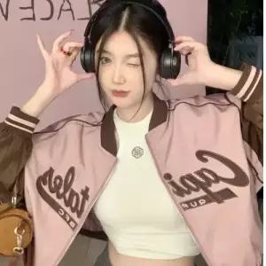 헐크 여성용 여사친 캐주얼 봄가을 코트 집업야구항공 점퍼 상의 잠바 야구 쇼트 KKE3