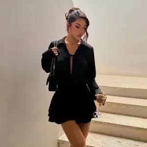 헐크 원피스 치마 여성 쉬폰 긴팔 펀칭 KKE1