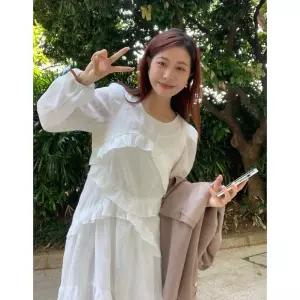 헐크 원피스 여자 여사친 장식 쉬폰 슬림핏 KKE1