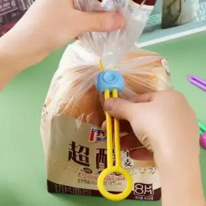 비닐 과자 시리얼 봉지 밀봉 타이 홀더 케이블 정리 과자봉지밀봉