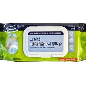 쿨샵 바닥청소 크린? 베이킹소다 세정티슈 50매입 세정티슈 세정물티슈