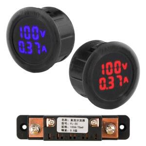 검침기 DC5100V 디지털 전압계 1A 10A 50A 볼트 원형 전류 감지기 디스플레이 모니터 패널 전압 측정기 차량용 100A LED