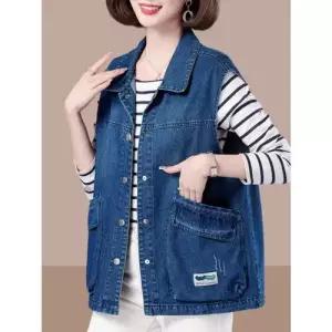 스트레인지 여친 데님 캐주얼 데일리룩 조끼 봄가을 루즈핏 빅사이즈 슬림핏 나시 아우터 KUK3