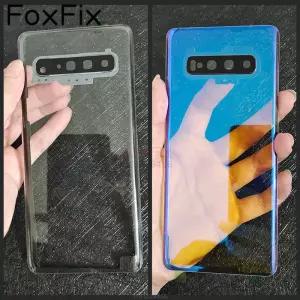 삼성 갤럭시 S10 5G Plus S10e 배터리 커버 후면 유리 패널 하우징 케이스 교체 용 투명