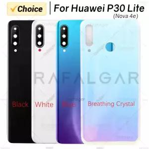 HUAWEI P30 Lite 배터리 후면 커버 Nova 4e 카메라 렌즈가 있는 유리 패널 접착 스티커