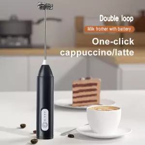 무선 우유 Frother 전기 Type-C 핸드 헬드 블렌더 스테인레스 스틸 미니 커피 메이커 카푸치노 크림 용