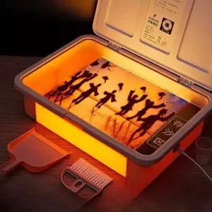 모래 초보자 가정용 그린 샌드아트 스크린 플라스틱 테이블