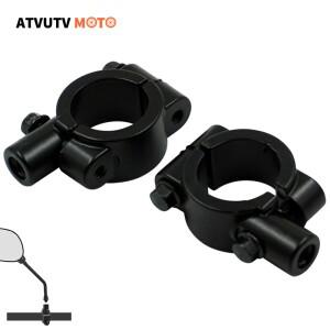 1쌍 M8 M10 22mm 바이크 오토바이 미러 마운트 홀더  호환  먼지 핏 자전거 ATV 쿼드 4 휠러 용 브래킷 클