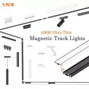 레일조명부속 레일등 Led 트랙 조명 6mm 안전 48V 실장 천장 메인 검정 화이트 자석 레일 램프 실내 가정