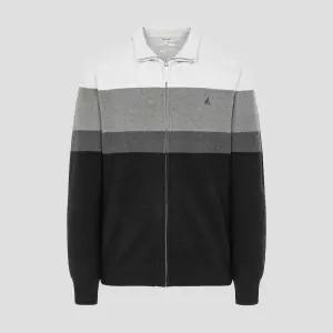 매장정품 BEANPOLE 빈폴 25FW [BC595AC302] 컬러블럭 집업 카디건 - 라이트 그레이 1636209