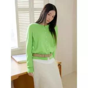 올리브데올리브울혼방 콩단추 컬러가디건 OK6SD173 1086063