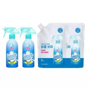 온더바디 발을씻자 코튼풋샴푸 쿨링 385ml 2개 + 리필 쿨링 500ml 2개