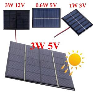 마이크로 태양 전지 보드 휴대용 고속 충전기  폴리 실리콘 DIY 시스템  미니 소형 야외 배터리 3W  5V