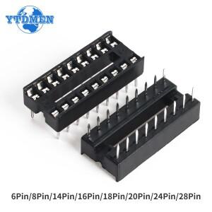 10PCS IC 시트 DIP 소켓 어댑터 솔더 DIY 6핀 8핀 14핀 20핀 24핀