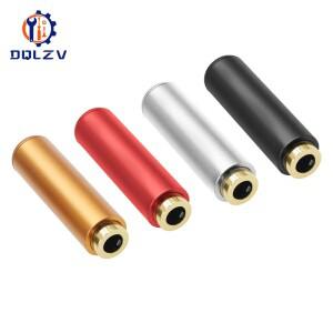 알루미늄 잭 3.5mm 오디오 여성 3 극 스테레오 소켓 골드 도금 와이어 커넥터 이어폰 DIY