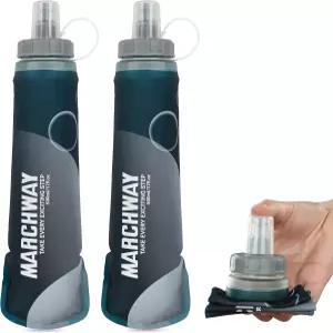 넓은 입을 가진 Marchway 소프트 하이드레이션 플라스크 300ml/500ml 접이식 TPU 물병 달리기 하이킹
