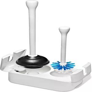 OXO 굿 그립 변기 브러시 플런저 세트 공간 절약형 캐니스터 하나에 욕실 필수품 두 개 청소기 및 홀더가