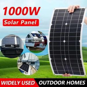 1000W 18V 단결정 실리콘 태양 전지 패널 자동차 RV 배터리 충전 듀얼 USB 12V/5V DC 유연한 충전기