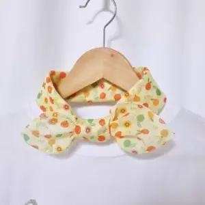 상큼 옐로우 과일 패턴 아사면 손수건 가벼운 면 땀수건 색상 32cmx32cm 아동스카프빕