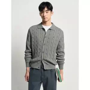 매장정품 BEANPOLE 빈폴 26SS 케이블 칼라넥 카디건 - 카키(BC615AC13H) 1636066