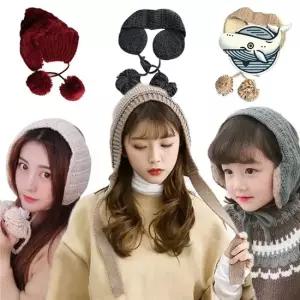 부드러운 니트 귀도리 방한 귀마개 따뜻한 보온 양털귀도리 귀도리