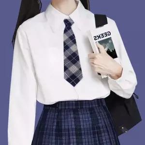 체크 네이비 교복 넥타이 자동 교복 타이 여자교복 교복넥타이 이쁜교복 자동넥타이