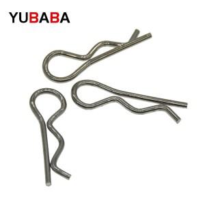 스테인레스 스틸 R 모양의 스프링 코터 클립 핀 1.2mm 3mm 4mm 직경 패스너 하드웨어 자동차 수리용