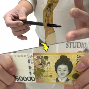 오너클랜 더블펜 한개입 고급형 지폐 마술 소품 펜마술 지폐뚫는 뚫는마술 지폐마술 마술 도구 물품