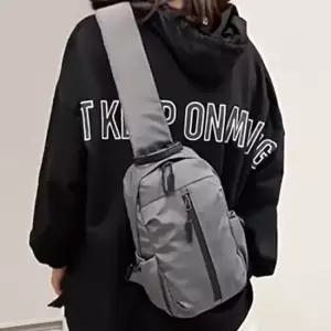 남녀공용 캐주얼 슬링백 무지 지퍼포켓 커플 데일리 남녀공용슬링백 남성슬링백