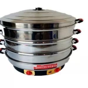 업소용 전기찜기 만두찜기 47CM 스텐 대형 스팀 220V