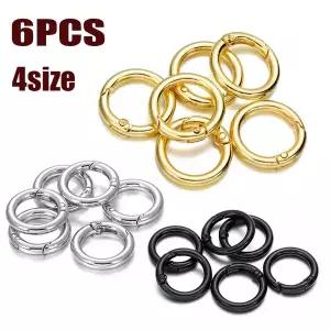 6 개/몫 금속 스프링 게이트 O 링 가방 버클 걸쇠 Carabiner 스냅 후크 열쇠 고리 DIY 수하물 쥬얼리 액세