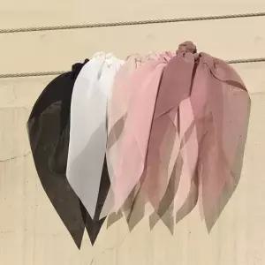 TBZ 하늘하늘 롱 리본 쉬폰 포인트 곱창 머리끈 5Colors 리본머리끈 헤어슈슈 리본곱창