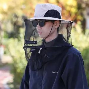 [하프클럽/셀러허브_레저캠핑]벌방지 접이식 모자 양봉 벌모자 방충모 낚시