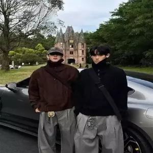 니트 빈티지 추동 남자 반팔 터틀넥 메일라드 스웨터 머니 트위드 올드 엠보싱 폴라 CH2