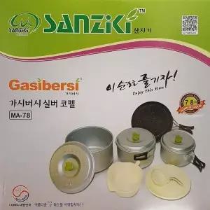 [하프클럽/셀러허브_레저캠핑]가시버시 캠핑 실버코펠세트 캠핑식기 8인용