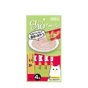 이나바 챠오 츄루 닭가슴살 오징어 14gx4p 고양이간식