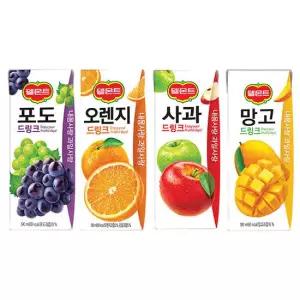 델몬트 드링크 4종 24+24 골라담기 190ml 48개 포도 사과 망고 오렌지
