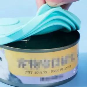 1개 통조림 밀폐 뚜껑 스푼포함 간식 캔 통조림캔 밀봉 덮개 리드 커버 강아지 고양이