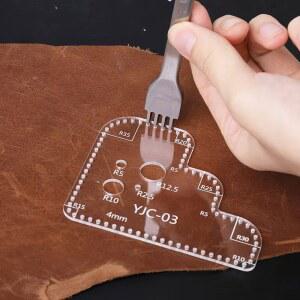 가죽공예키트 FENRRY 가죽 아크릴 템플릿 LEATHERCRAFT 드로잉 바느질 스텐실 패턴 스크랩북