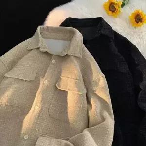 하프 빈티지 춘추 남성 재킷 코트 체크 칼라 데일리 다올3