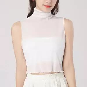 페이크 이너블라우스 목티 시스루 터틀넥 페이크카라 반목폴라 패션아이템 (W9F3537)