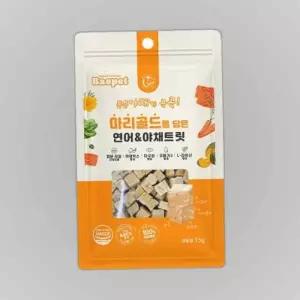 강아지간식 전연령 큐브형 훈련간식 연어 야채트릿15g