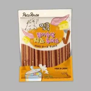 찜쿡 닭가슴살 치즈 츄러스 400g 간식 소프트 강아지