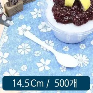 빙수스푼 14.5cm 백색 벌크포장 B형 500개 일회용품 수저 (W3C92E1)